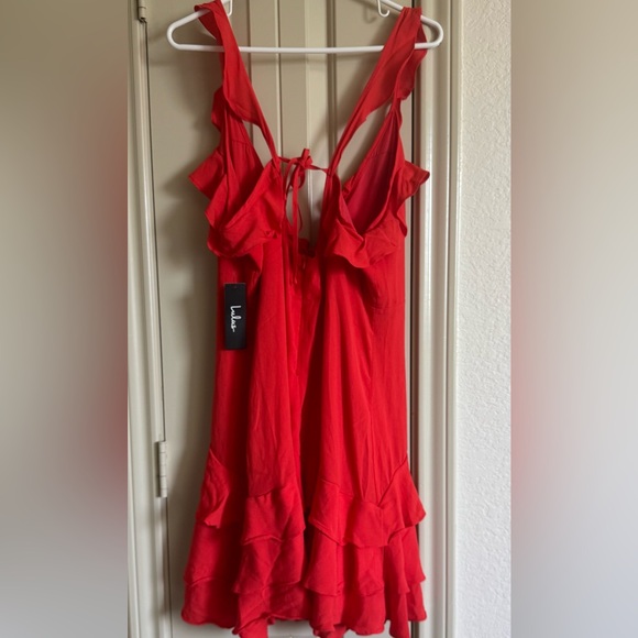 Lulu's Red Ruffled Mini Dress - Picture 2 of 2